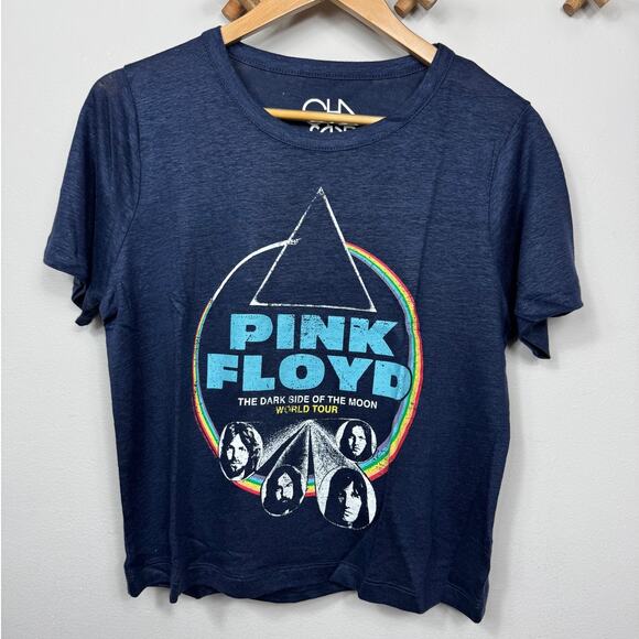 New Chaser Pink Floyd Crop Tee in Avalon Women's Size S - Picture 3 of 9